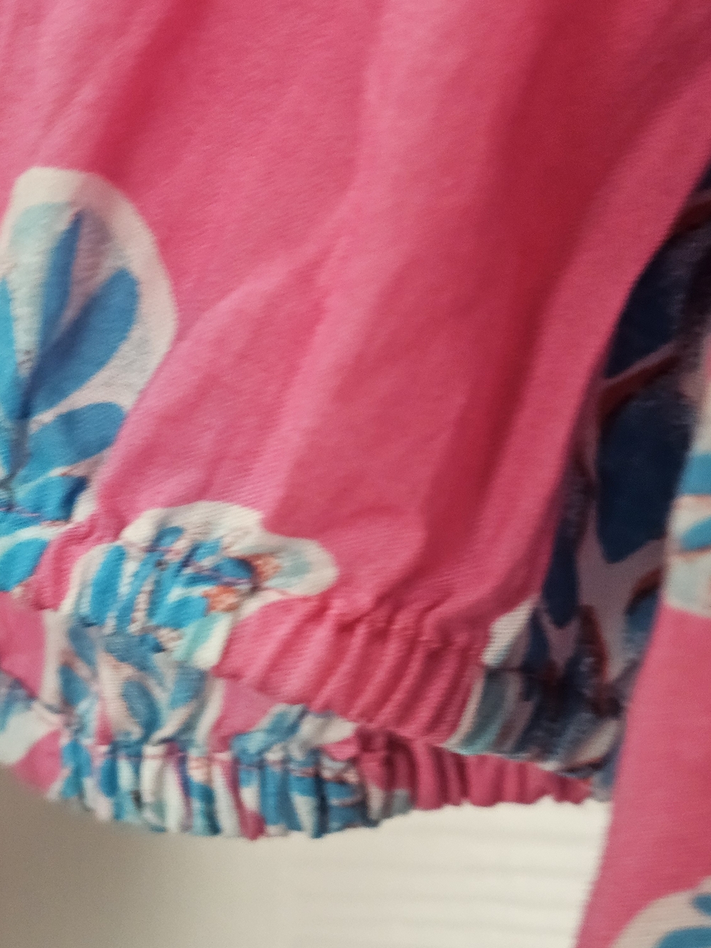 crown & ivy Pink Mini Dress with Blue Pineapple Print Playful Whimsical{Bx20} - Picture 4 of 11